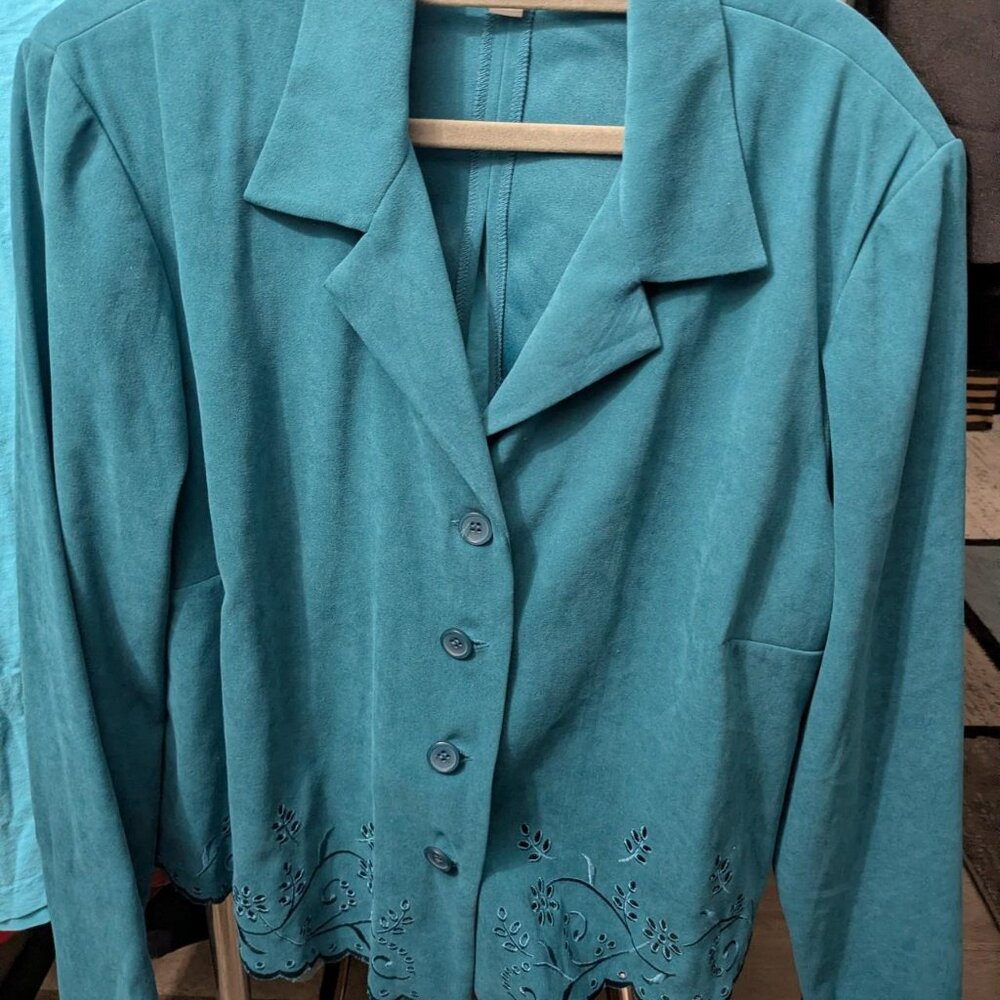 Vintage Studio I Blue/Green Blazer Size 18